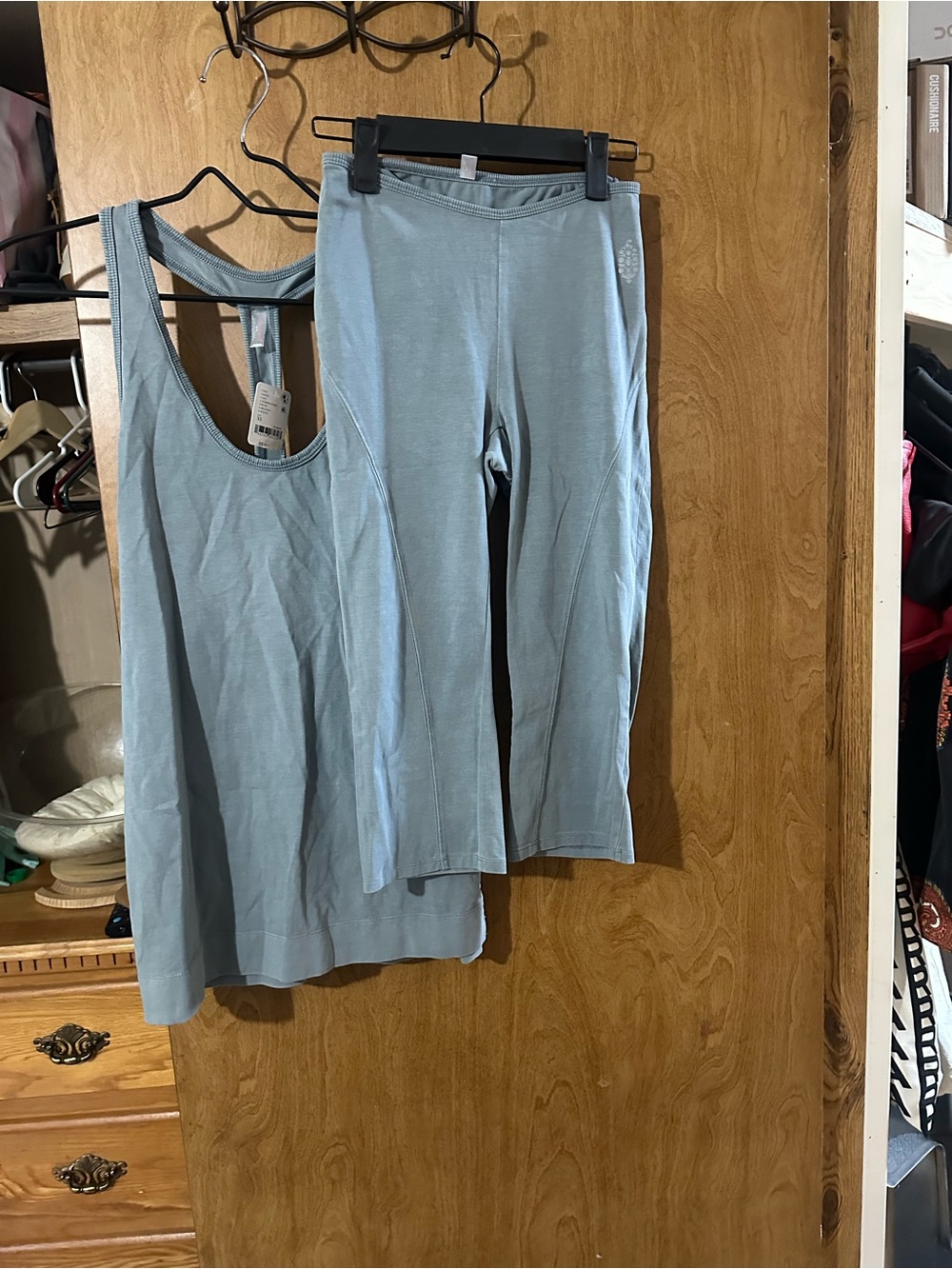 FP Movement by Free People Sky Blue Yoga Jumpsuit with Racerback - Picture 3 of 4
